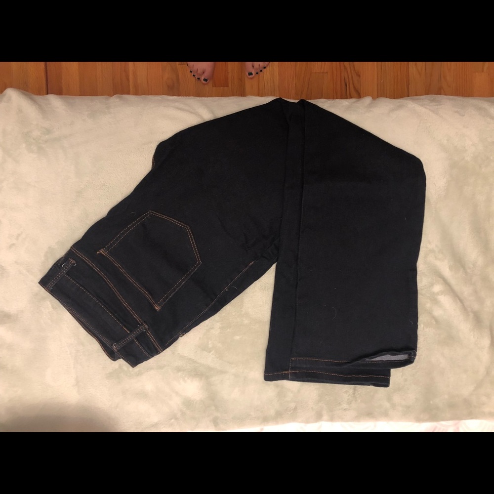 Dark navy boot cut jeans